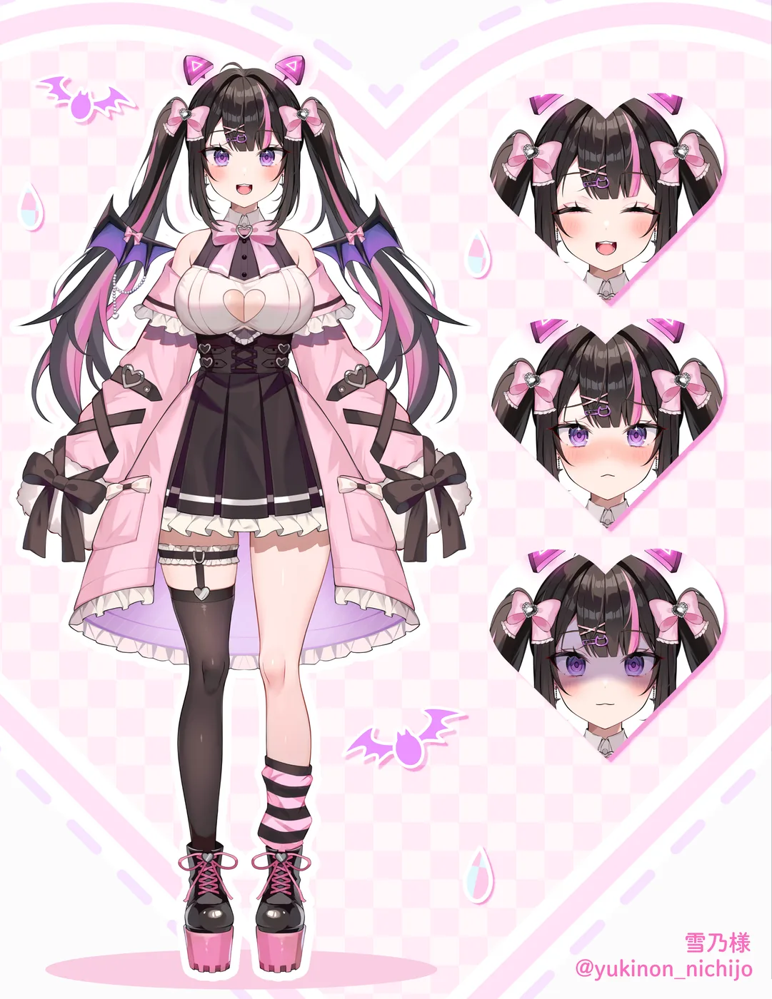 キャラクターデザインと表情差分