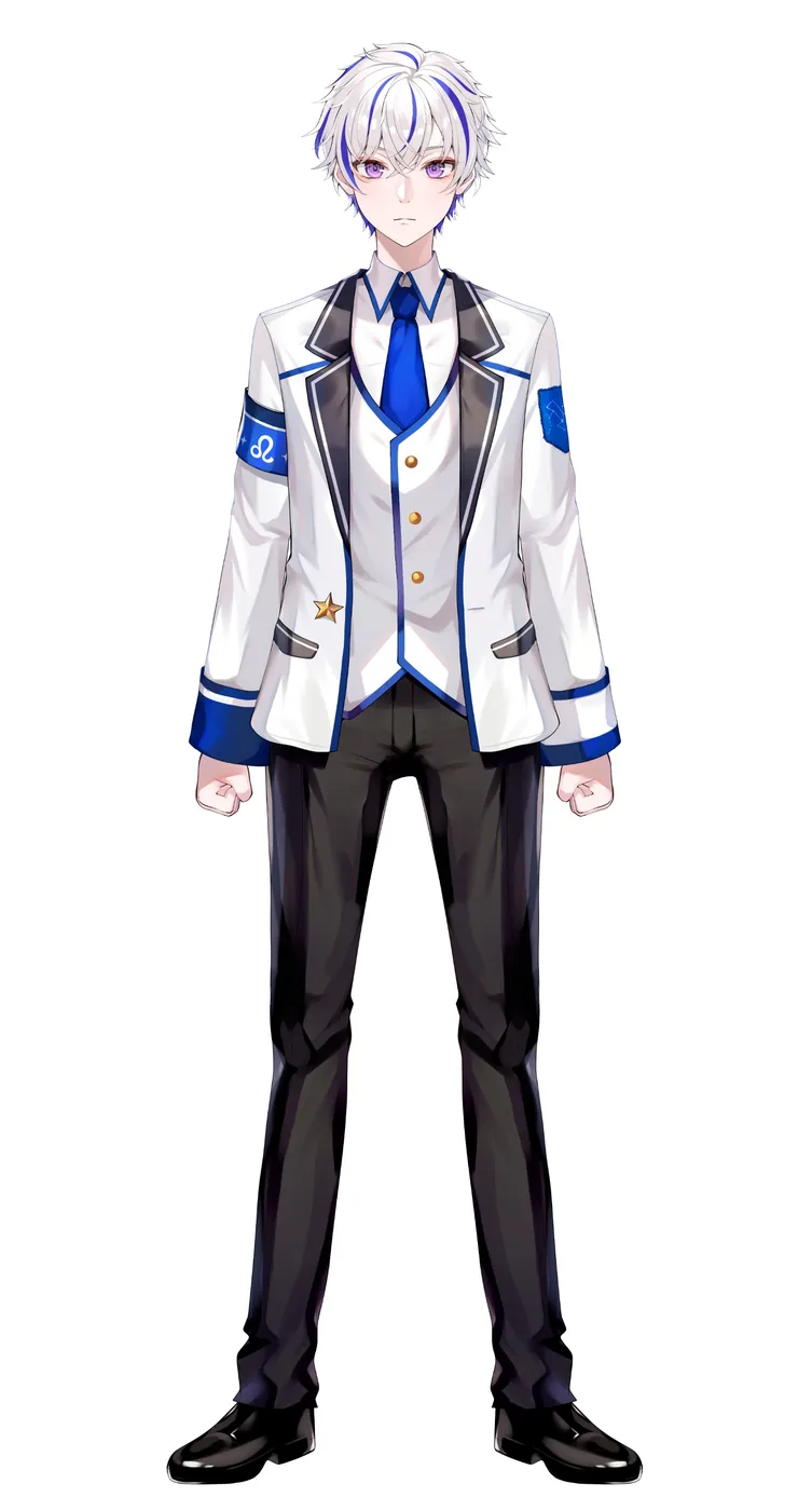 男性キャラクターの全身立ち絵